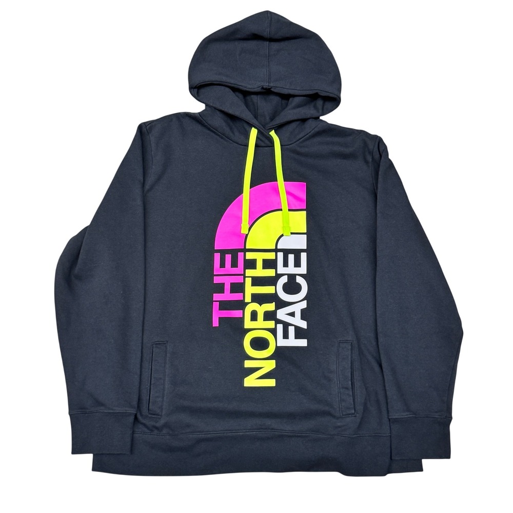 Size Large - The North Face Black Neon Logo Pullover Hoodie